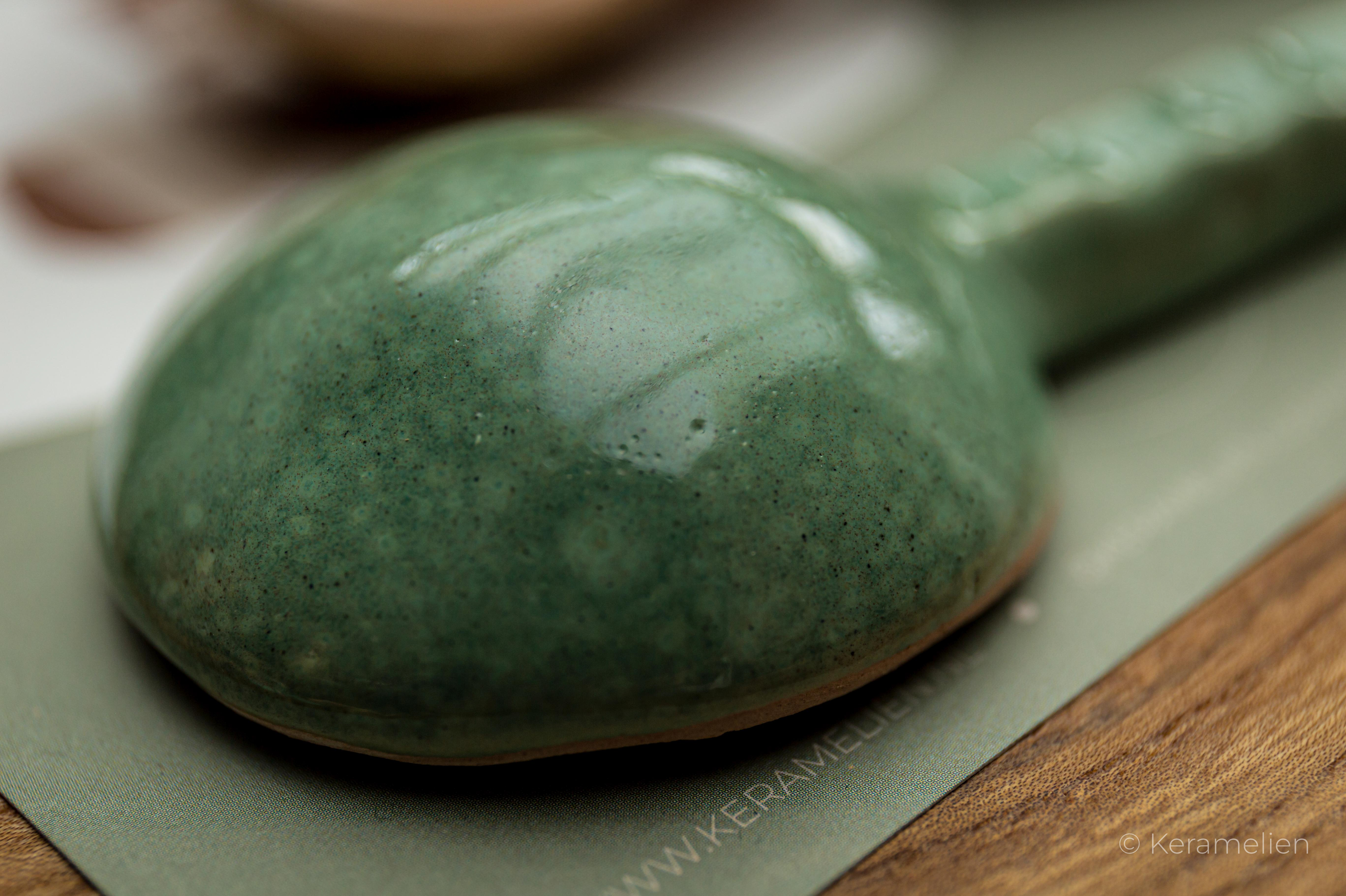 Groene lepel close-up